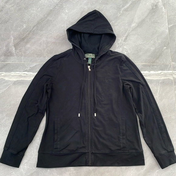 Women's Lauren Active Ralph Lauren Zipper Hoodie Long Sleeve Sweatshirt Jacket - Picture 1 of 16